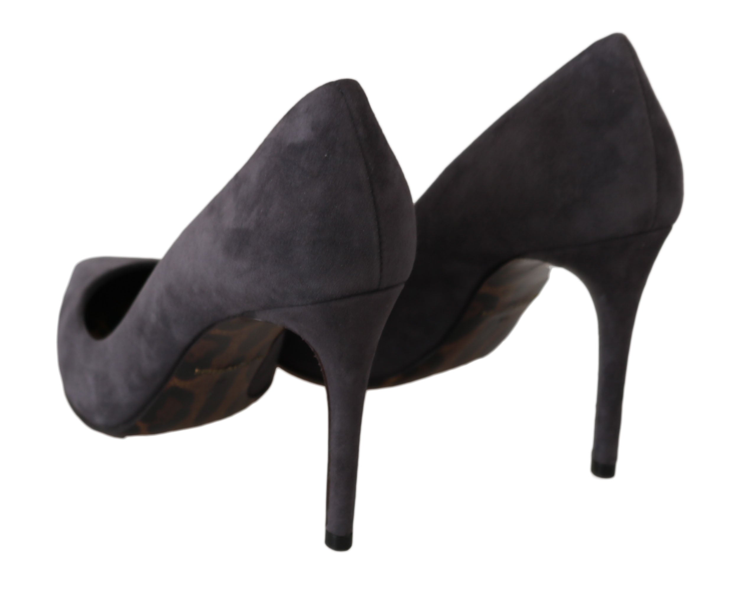 Dolce & Gabbana Gray Suede Leather Stiletto  Shoes Heels