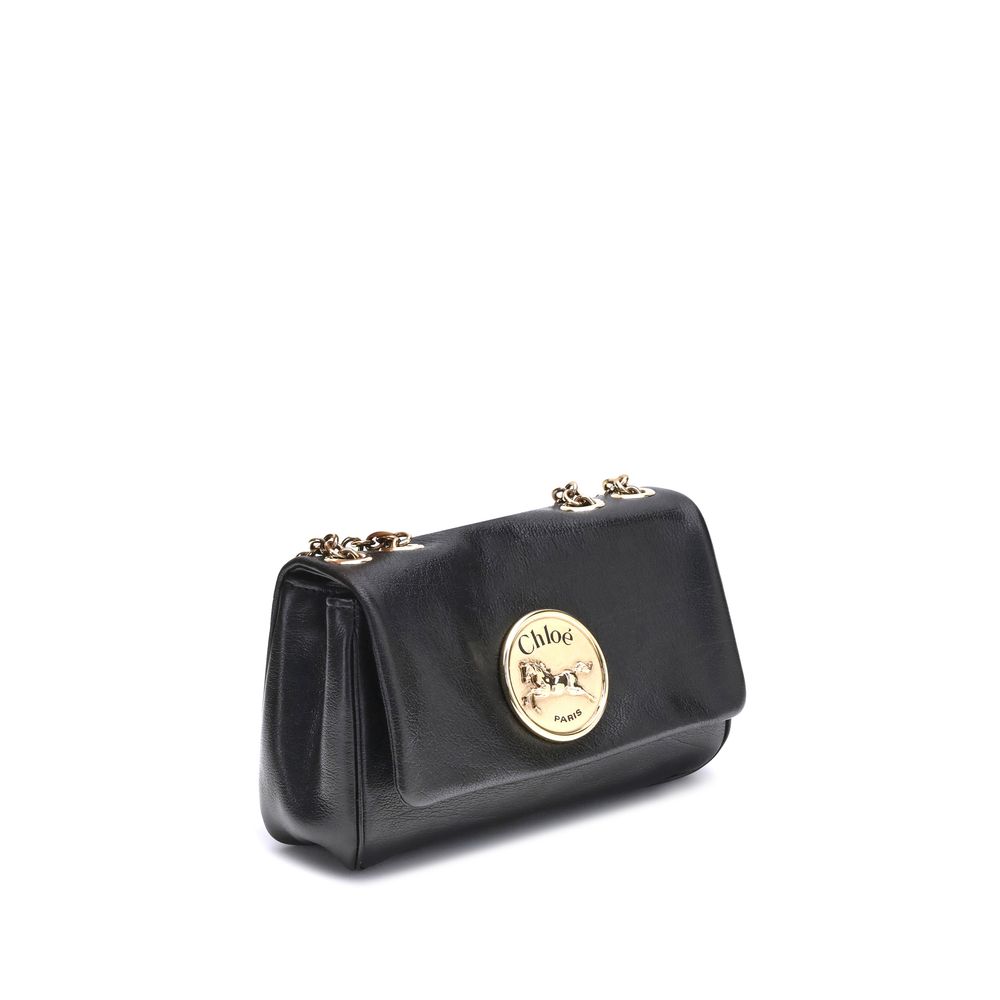 Chloé Black Calf Leather Bos Taurus Shoulder Bag