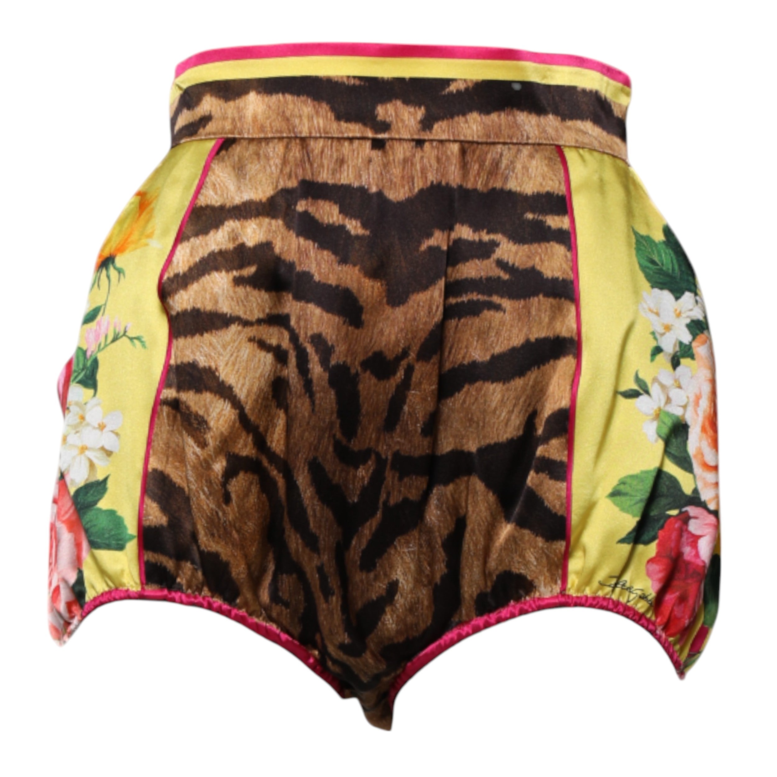 Dolce & Gabbana Multicolor Floral High Waist Hot Pants Shorts