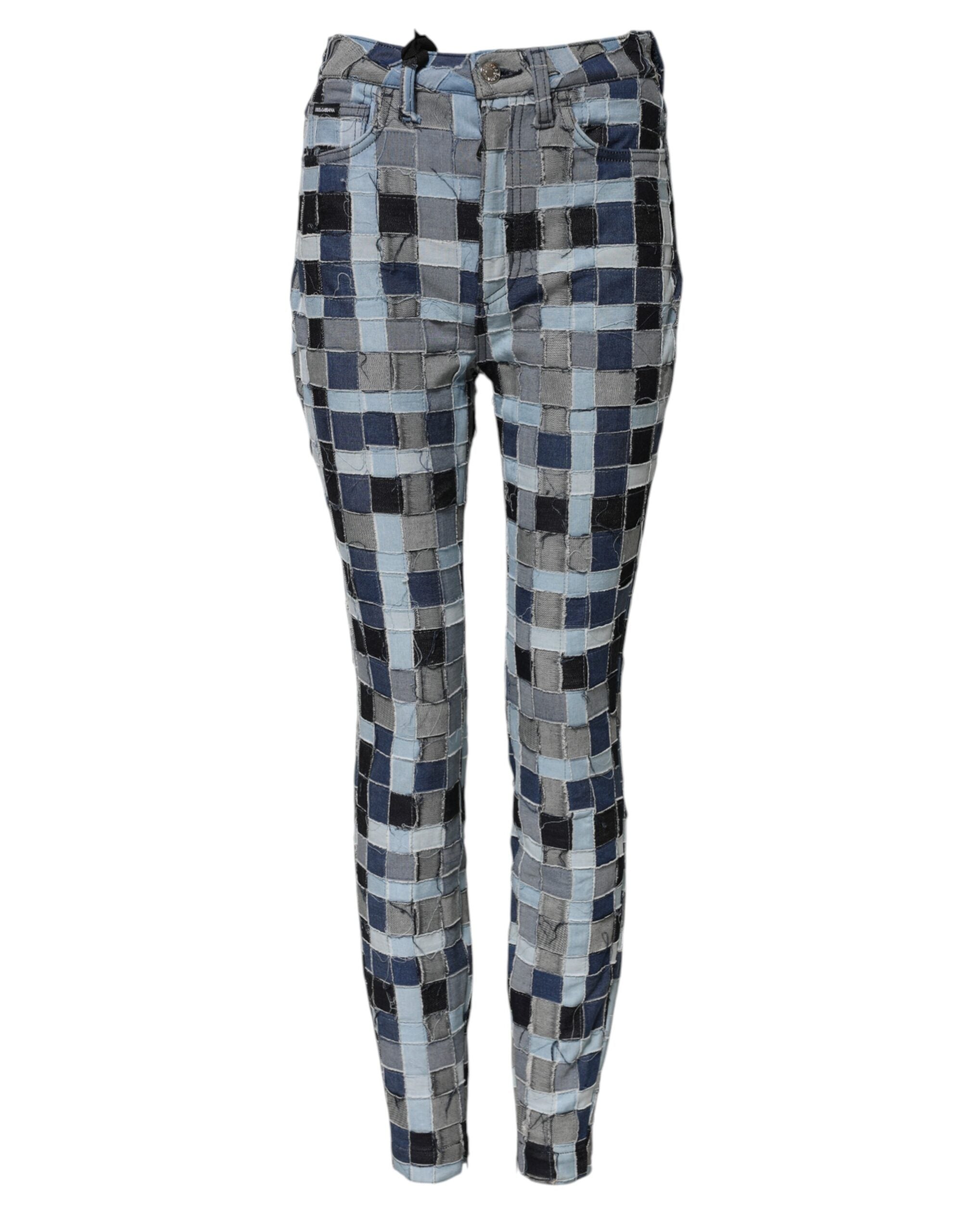 Dolce & Gabbana Multicolor Patchwork Skinny Denim Jeans