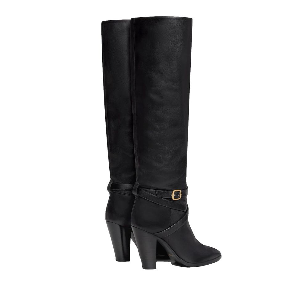 Celine Black Calfskin High Heel Boots