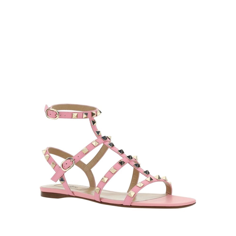 Valentino Garavani Multicolor Calfskin Strap-On Sandals