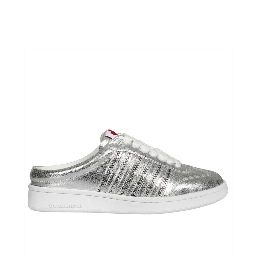 Dsquared² Silver Calfskin Sneakers