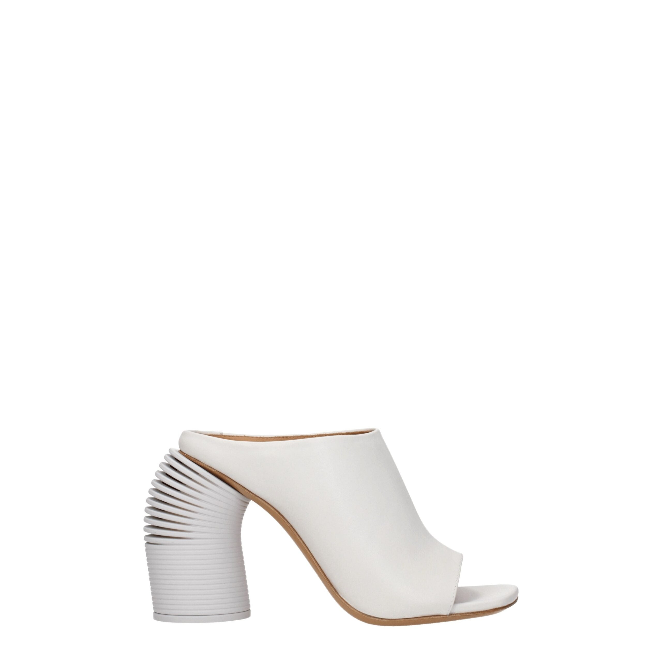 Off-White White Leather Platform Sandals