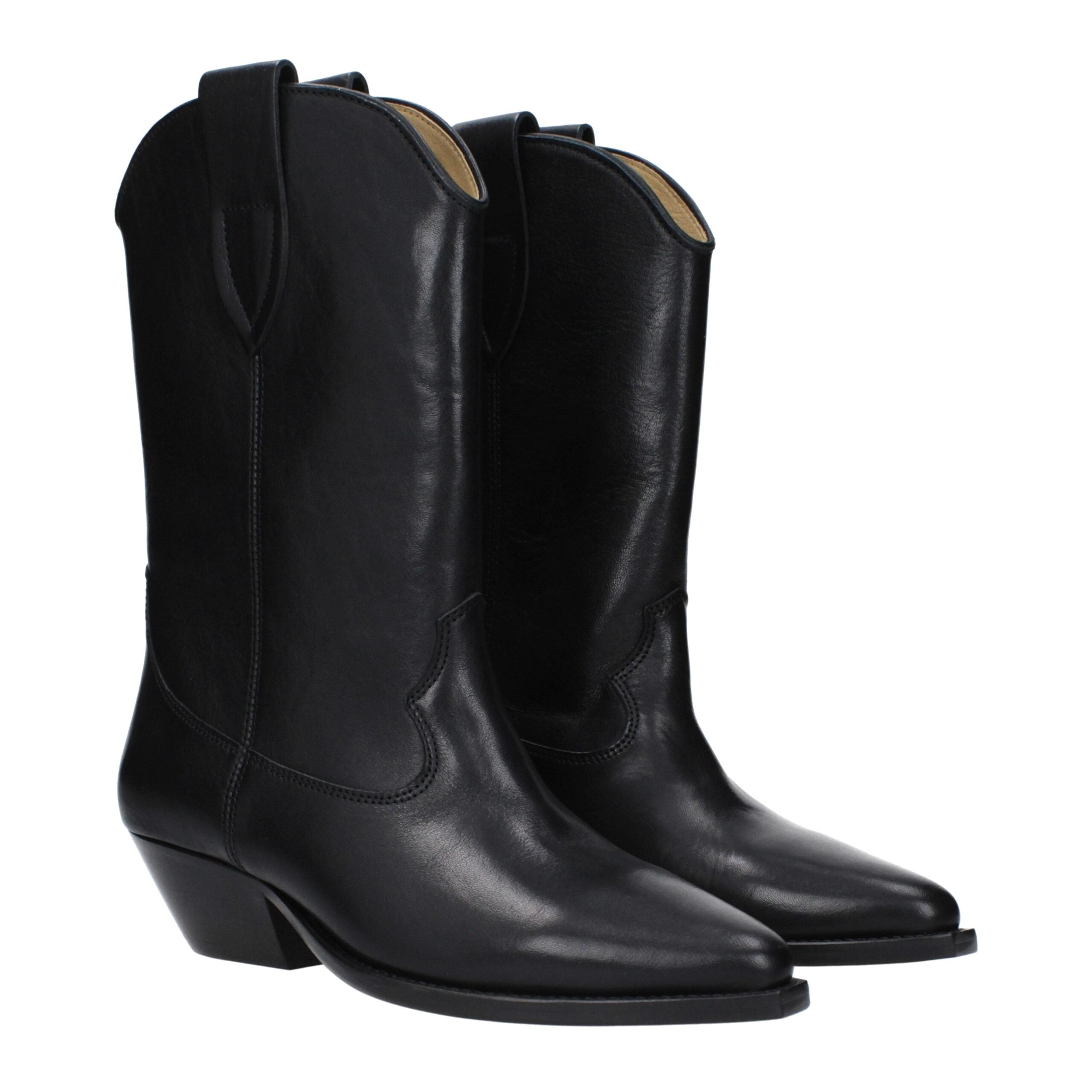 Isabel Marant Black Leather Ankle Boots