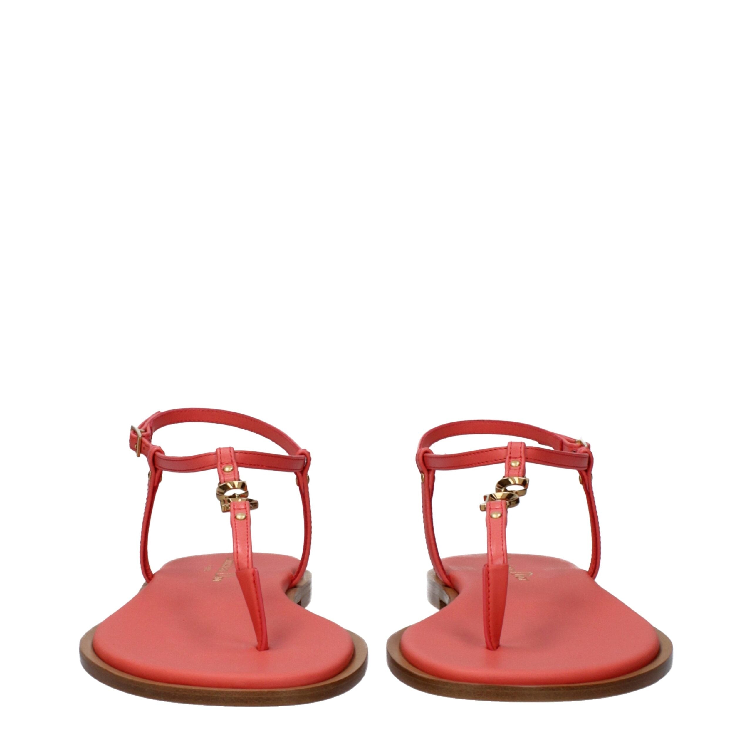 Christian Dior Pink Leather Flip-Flop Sandals