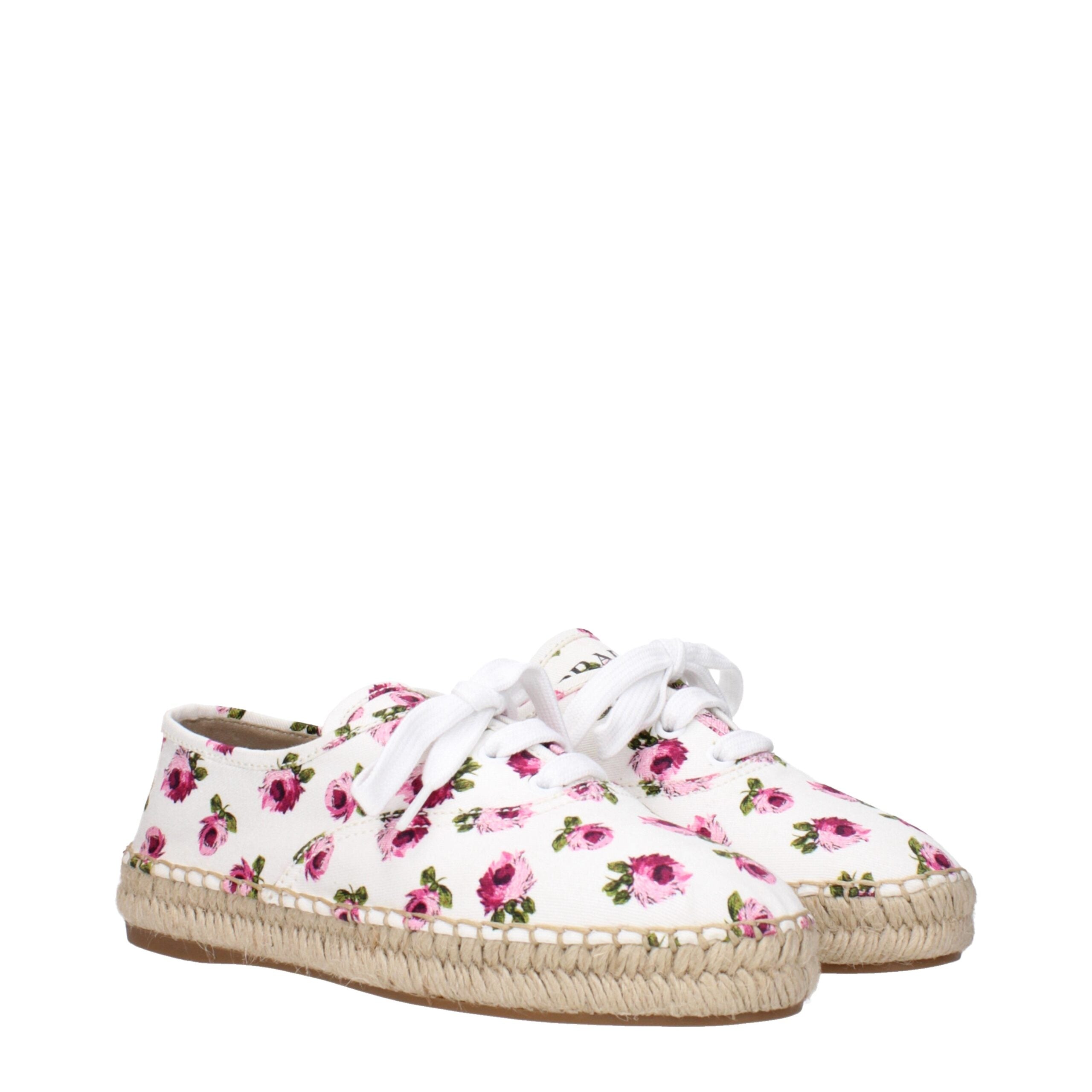 Prada White Fabric Espadrilles