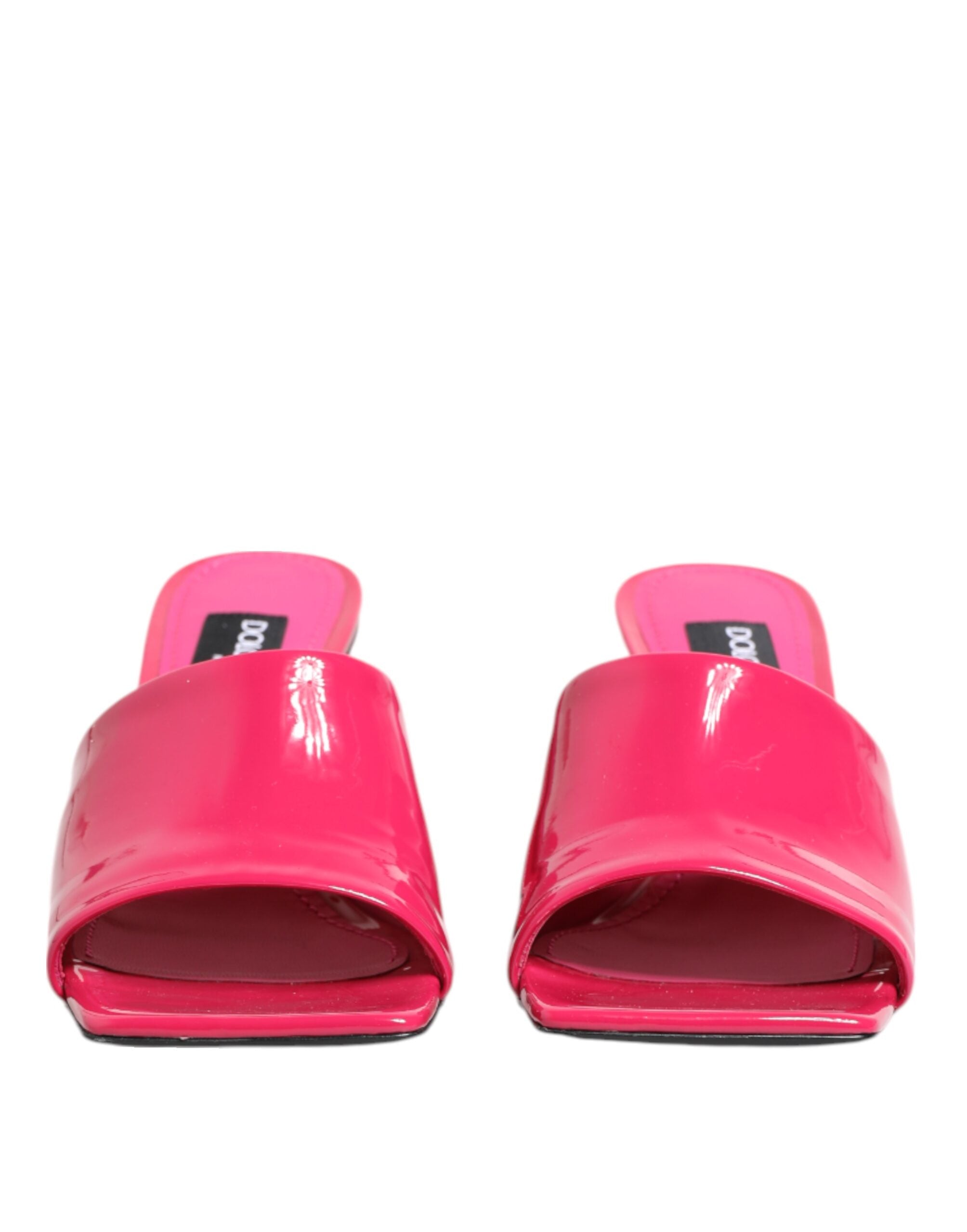 Dolce & Gabbana Pink Open Toe Block Heel Mules Sandals Shoes