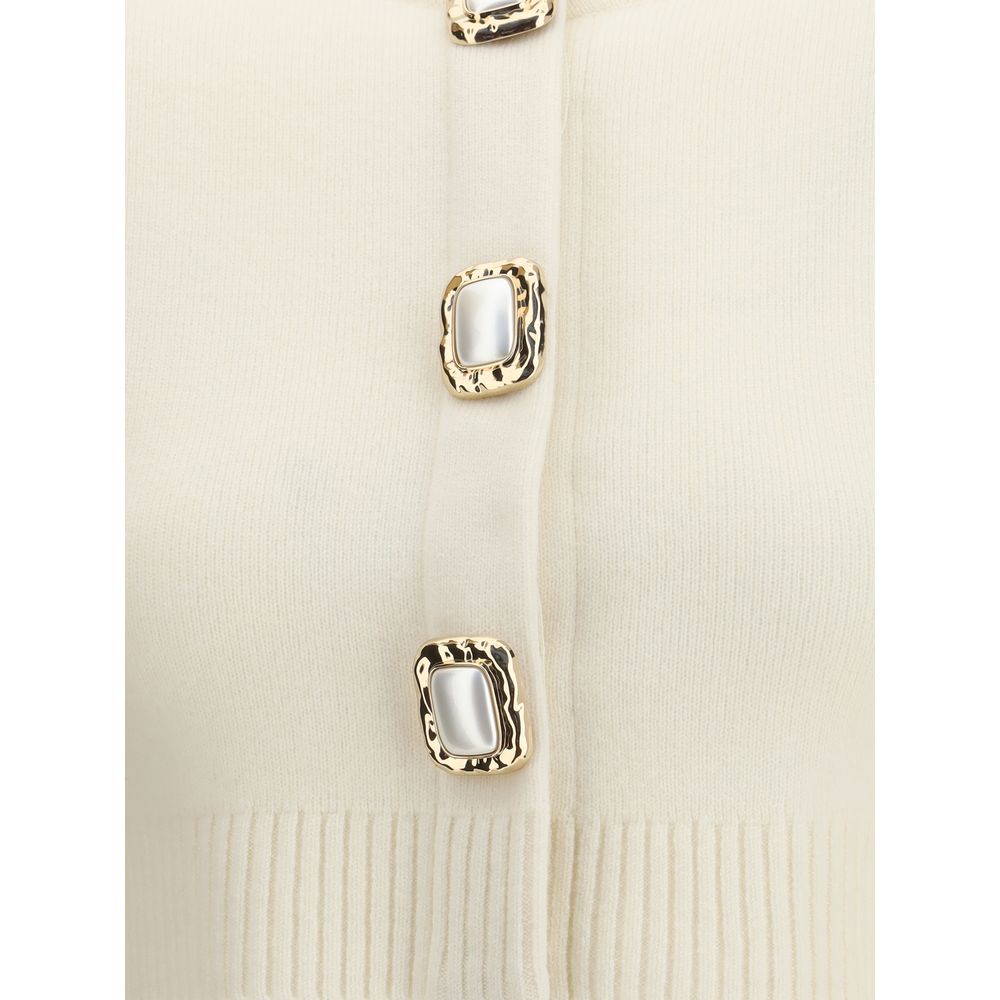 Self-Portrait Cream Wool Cardigan