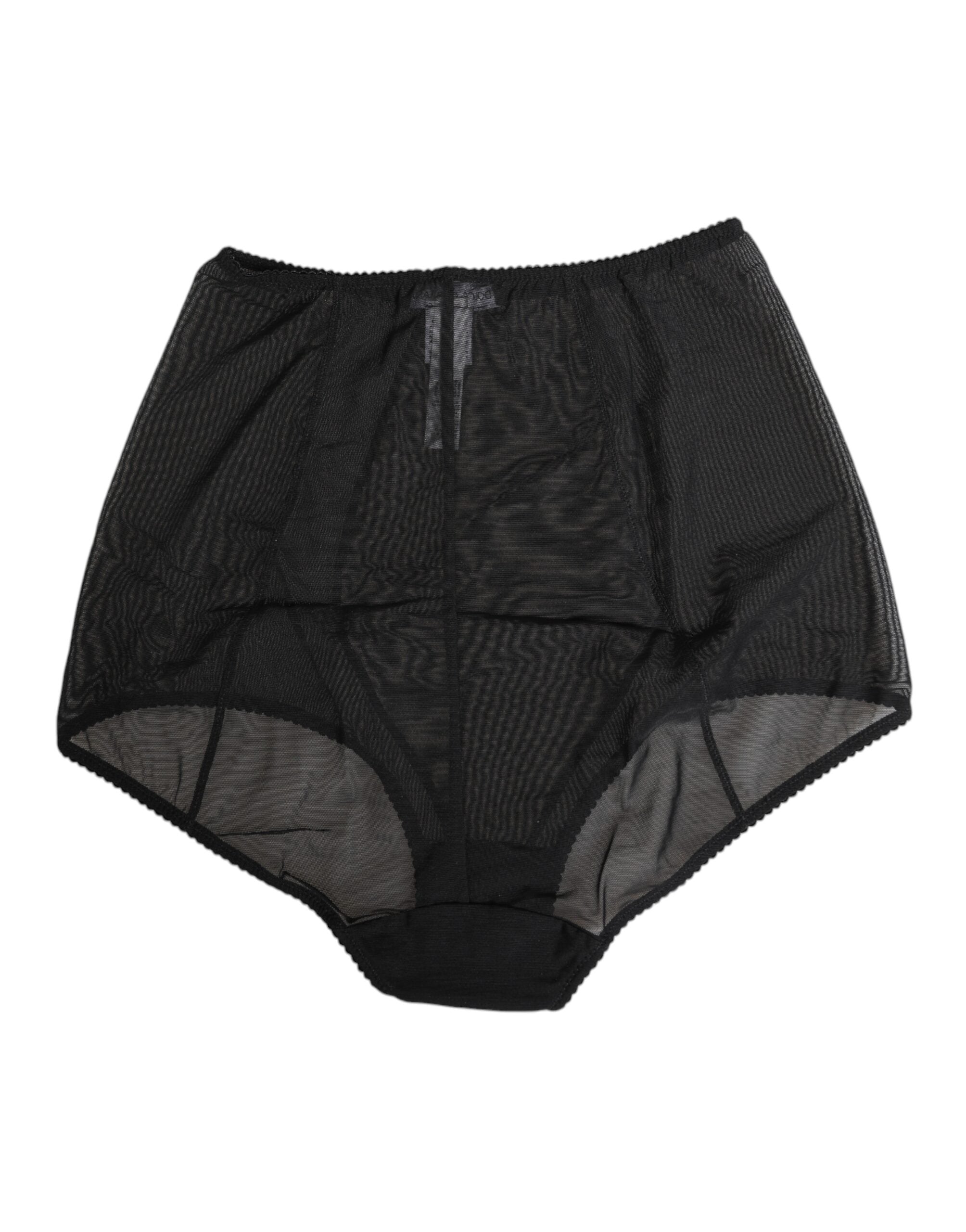 Dolce & Gabbana Black High Waist Mesh Sheer Shapewear Underwear