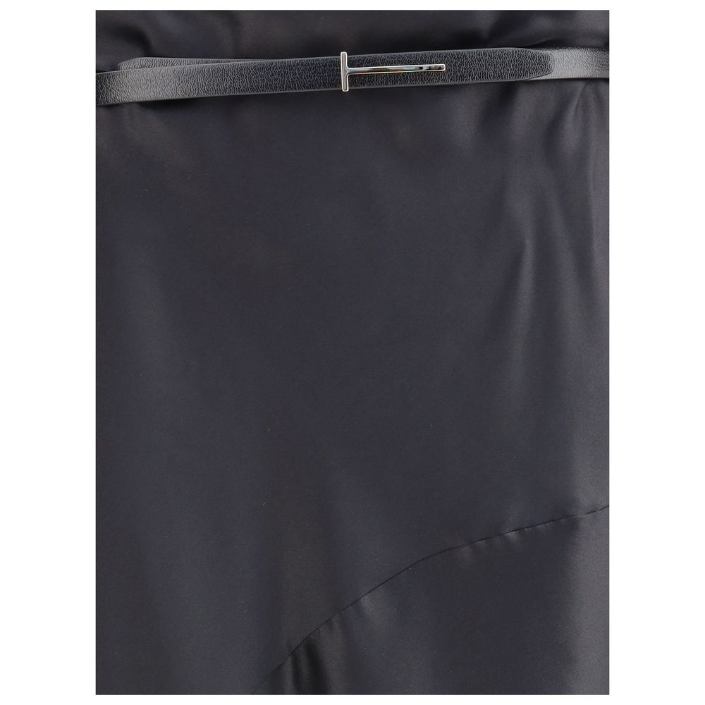 Tom Ford Black Silk Long Skirt