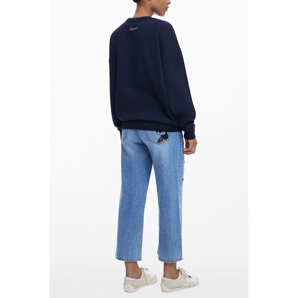 Desigual Blu Cotton Women Sweatshirt