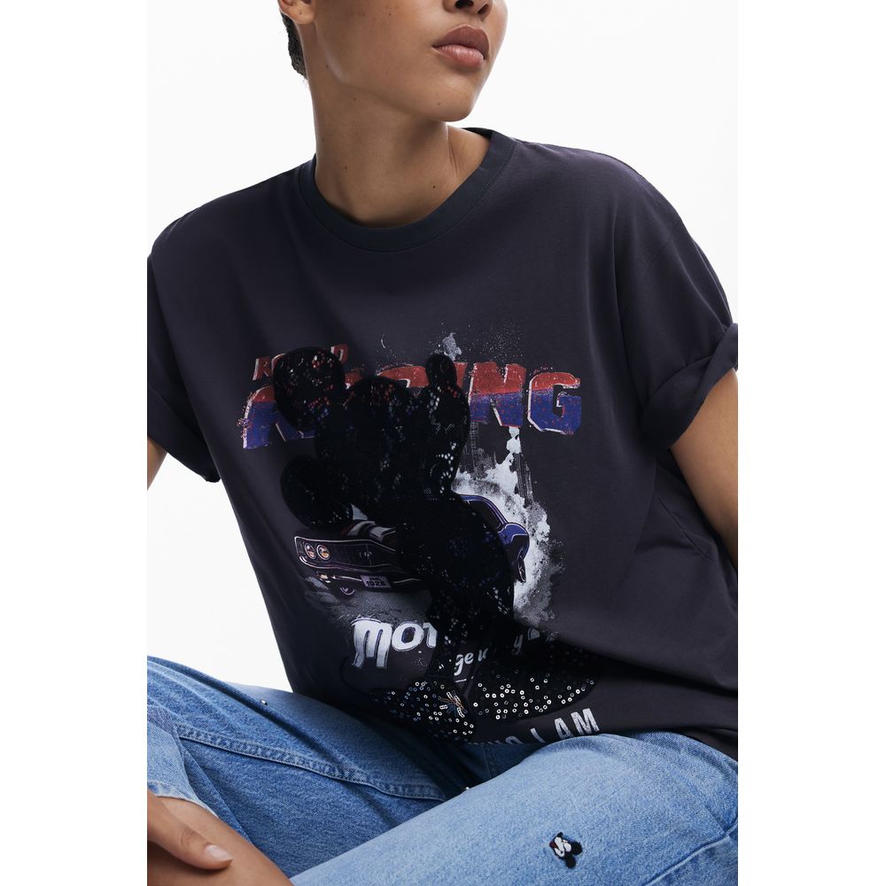 Desigual Black Cotton Women T-Shirt