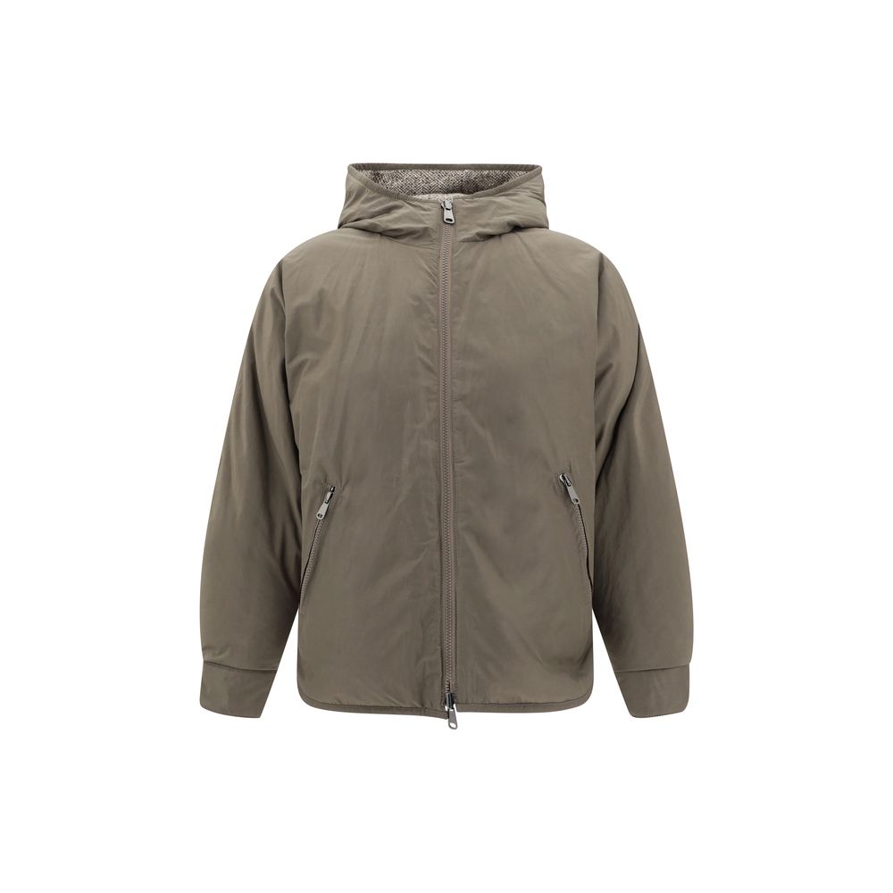 Brunello Cucinelli Brown Fleece Wool Coat