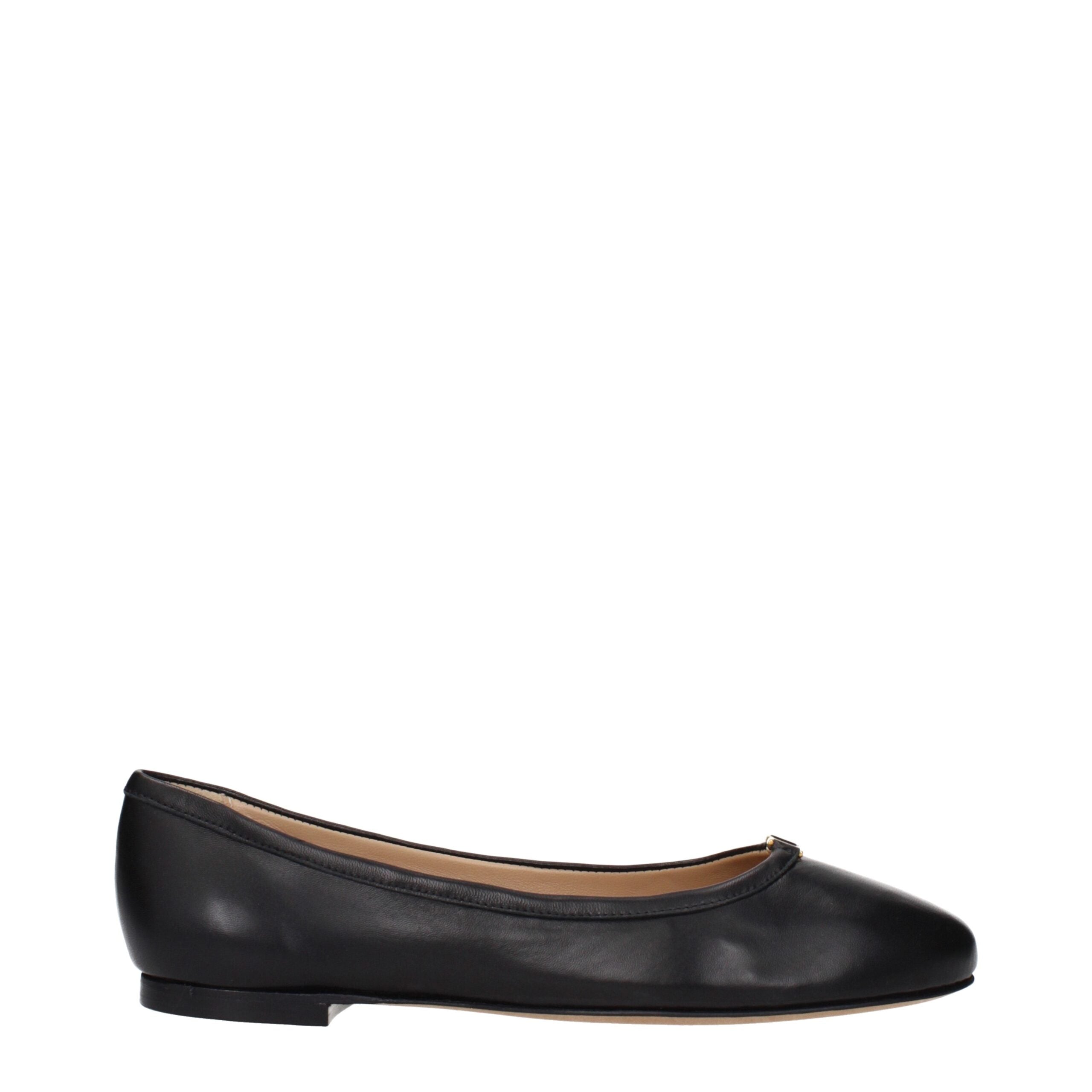 Chloé Black Leather Ballet Flats