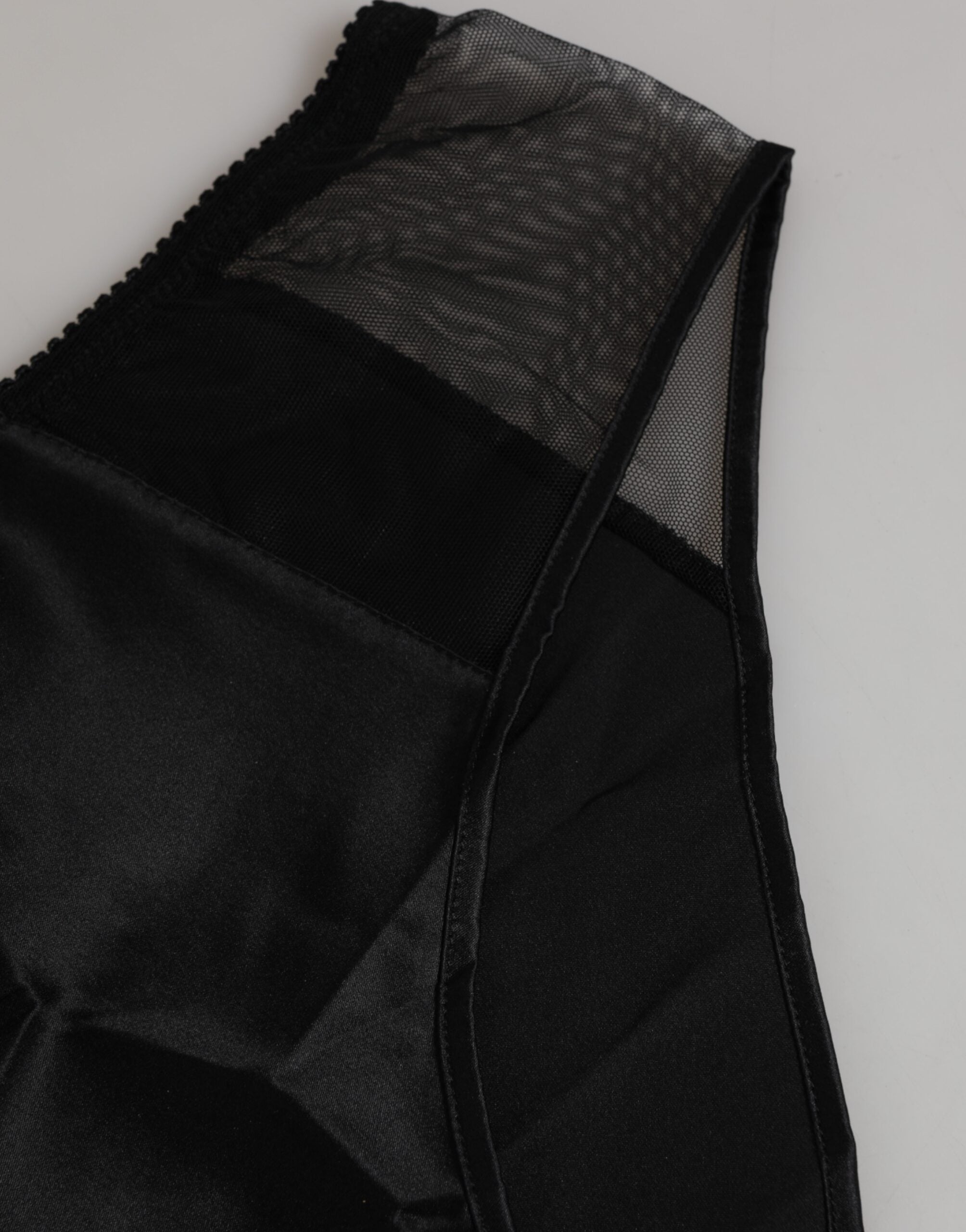 Dolce & Gabbana Black Silk Stretch High Waist Panty Underwear