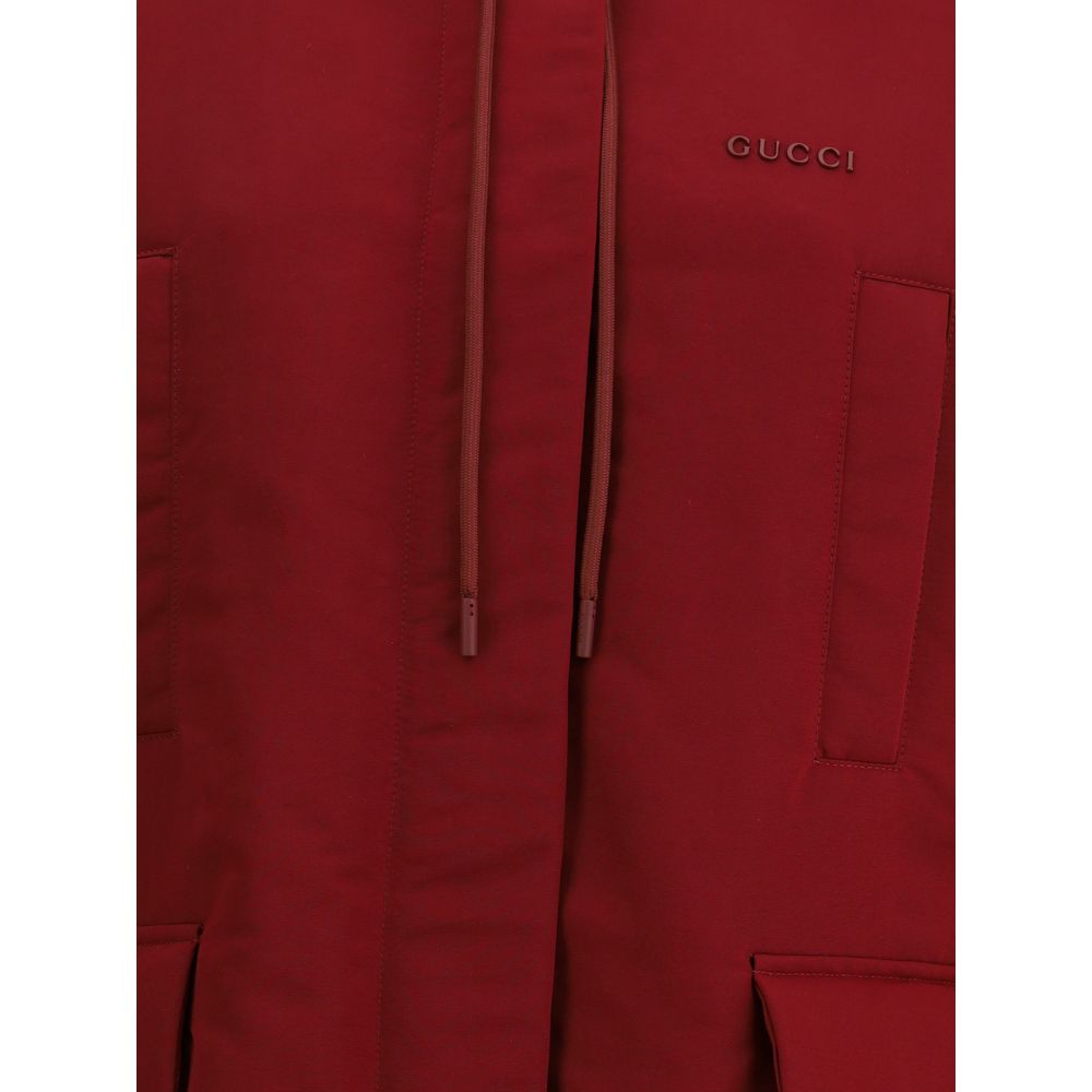 Gucci Bordeaux Polyester Shell Jacket