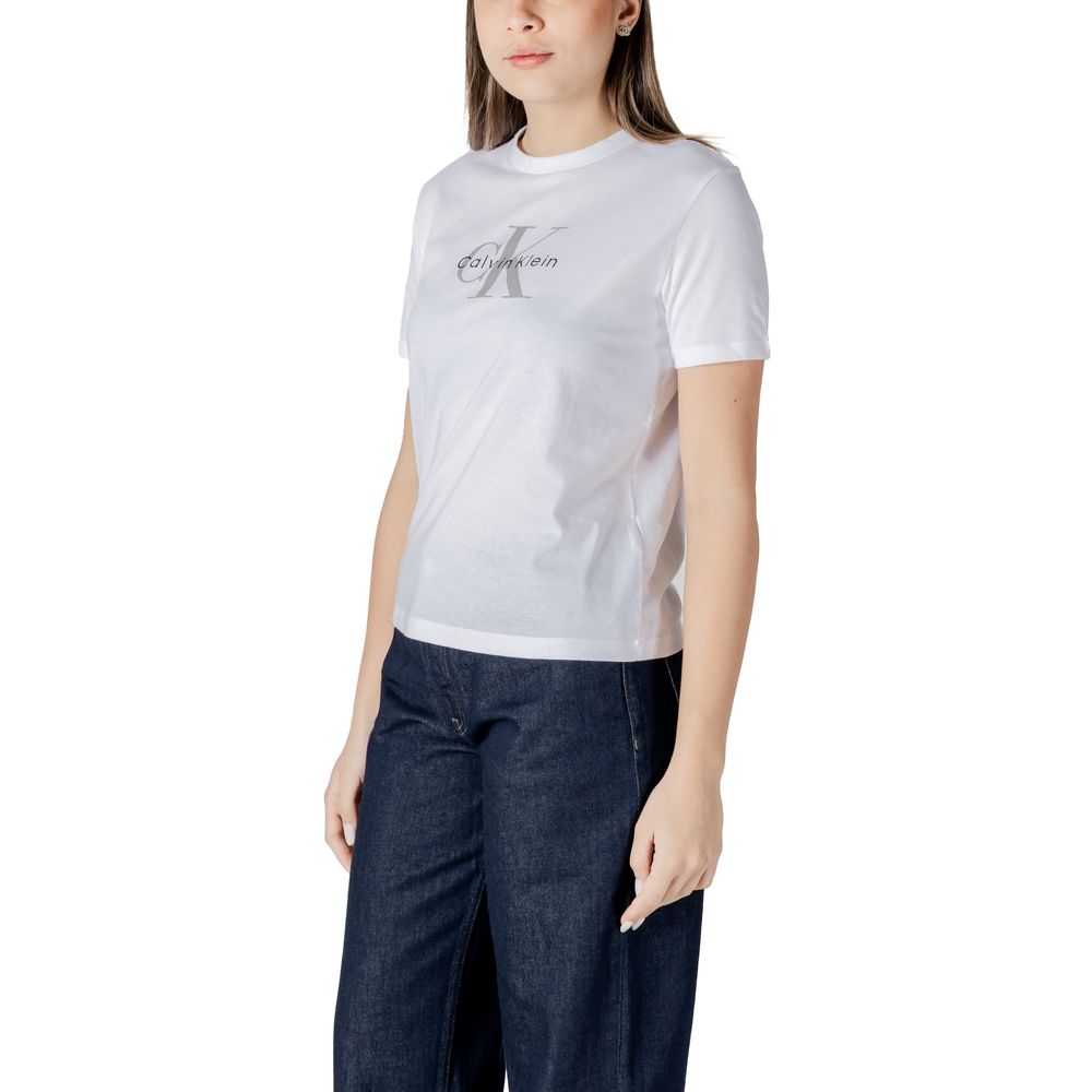 Calvin Klein Jeans White Cotton T-Shirt