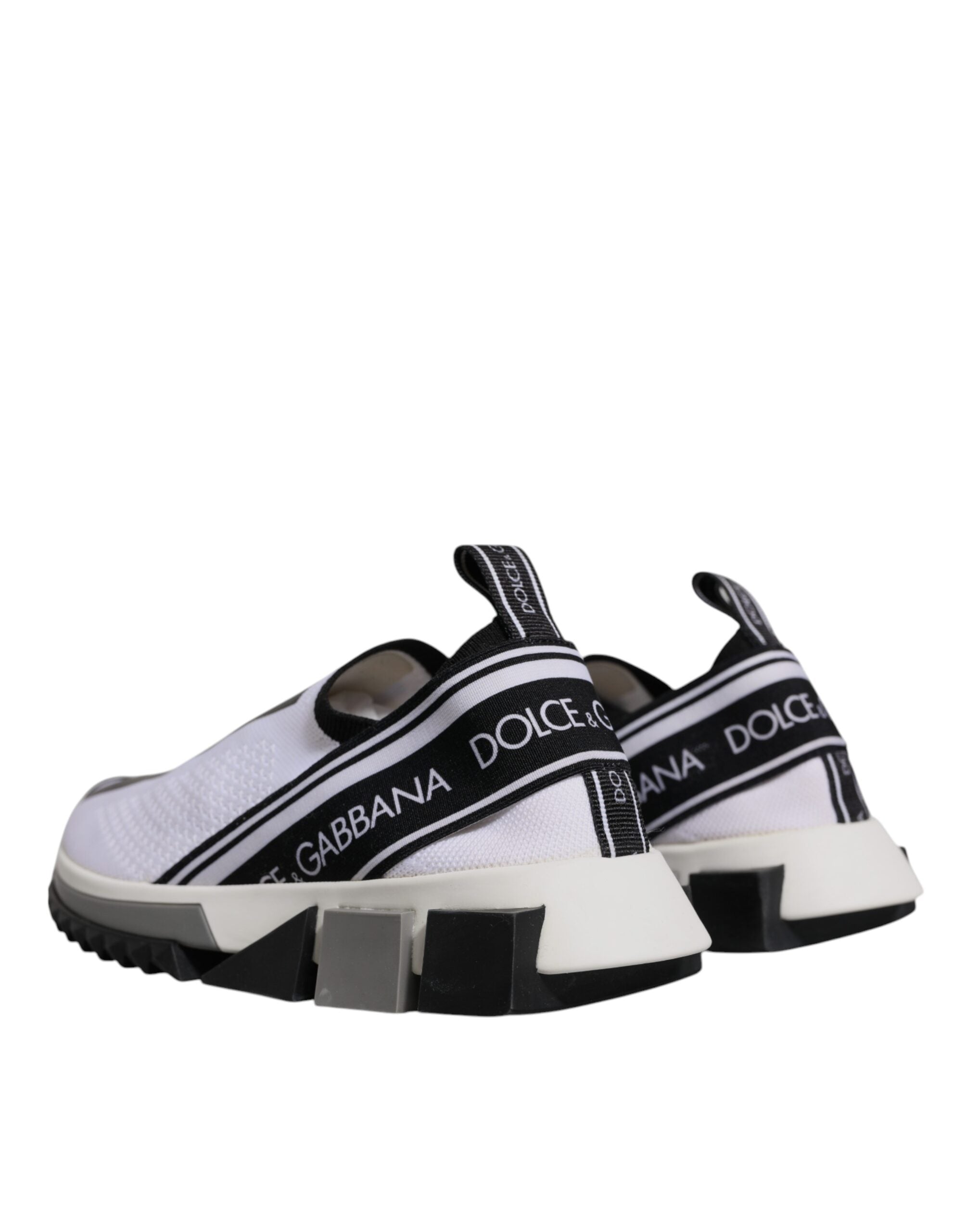 Dolce & Gabbana Black White Slip On Sorrento Sneakers Shoes