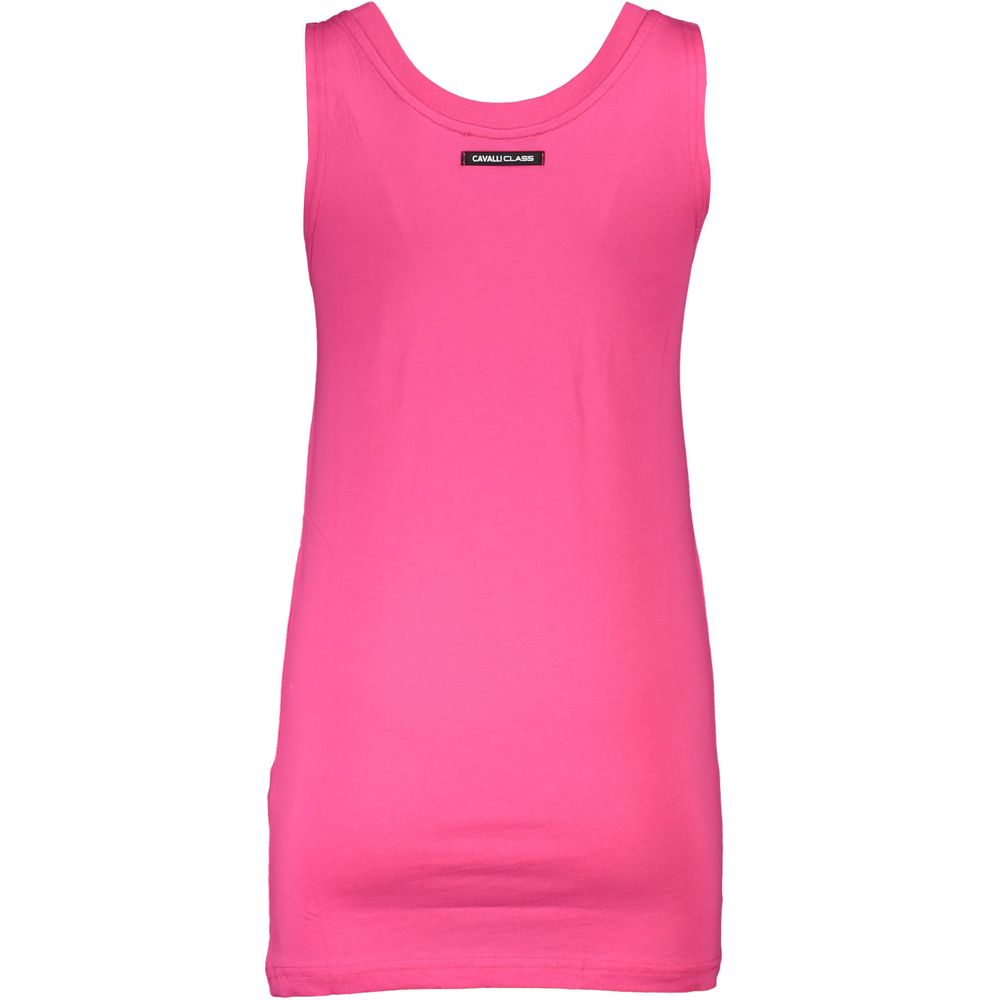 Cavalli Class Rosa Cotton Women Tank Top