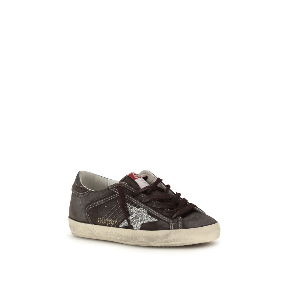 Golden Goose Gray Calf Leather Bos Taurus Low Top Sneakers
