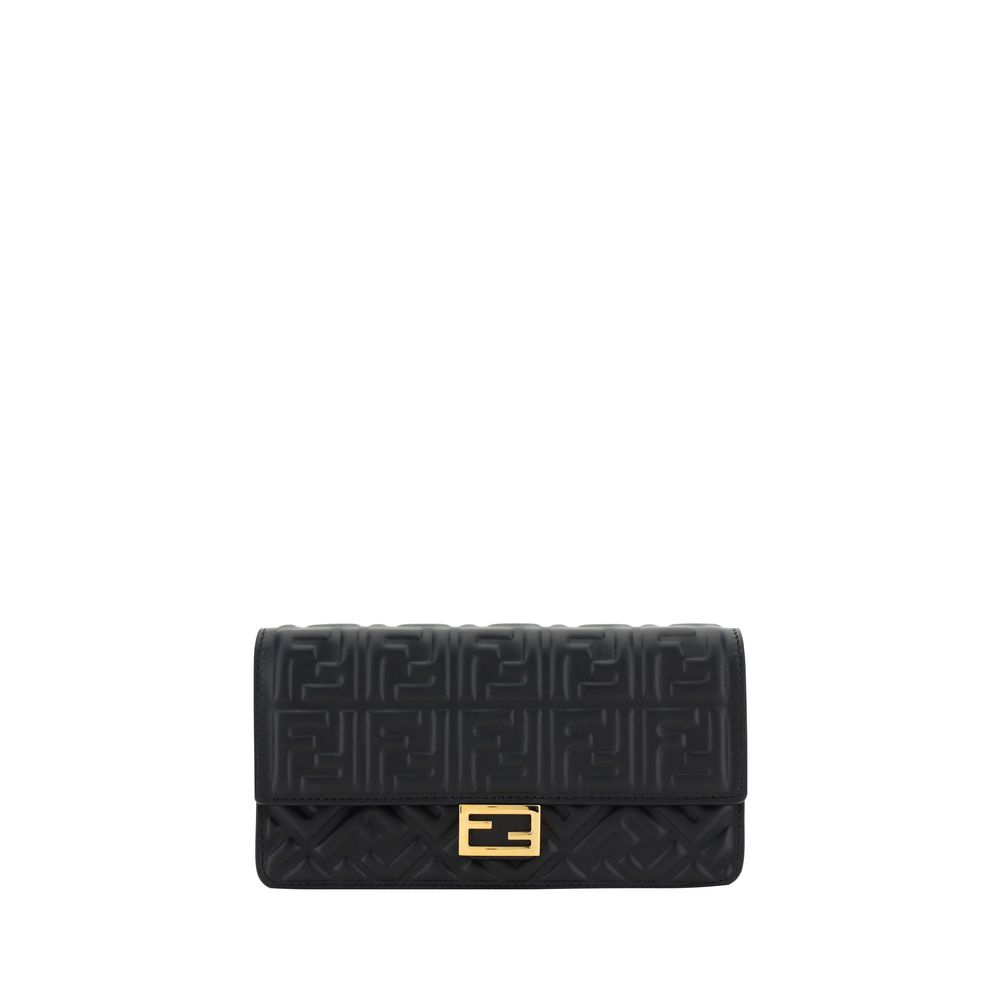 Fendi Black Calf Leather Bos Taurus Wallet