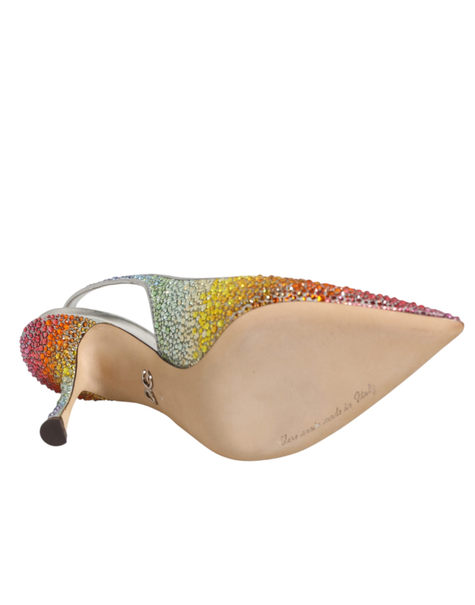 Dolce & Gabbana Multicolor Sequin Slingback Pumps Shoes
