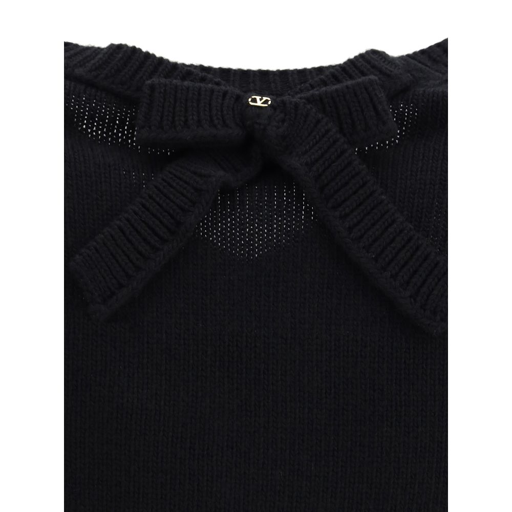 Valentino Black Fleece Wool Sweatshirt
