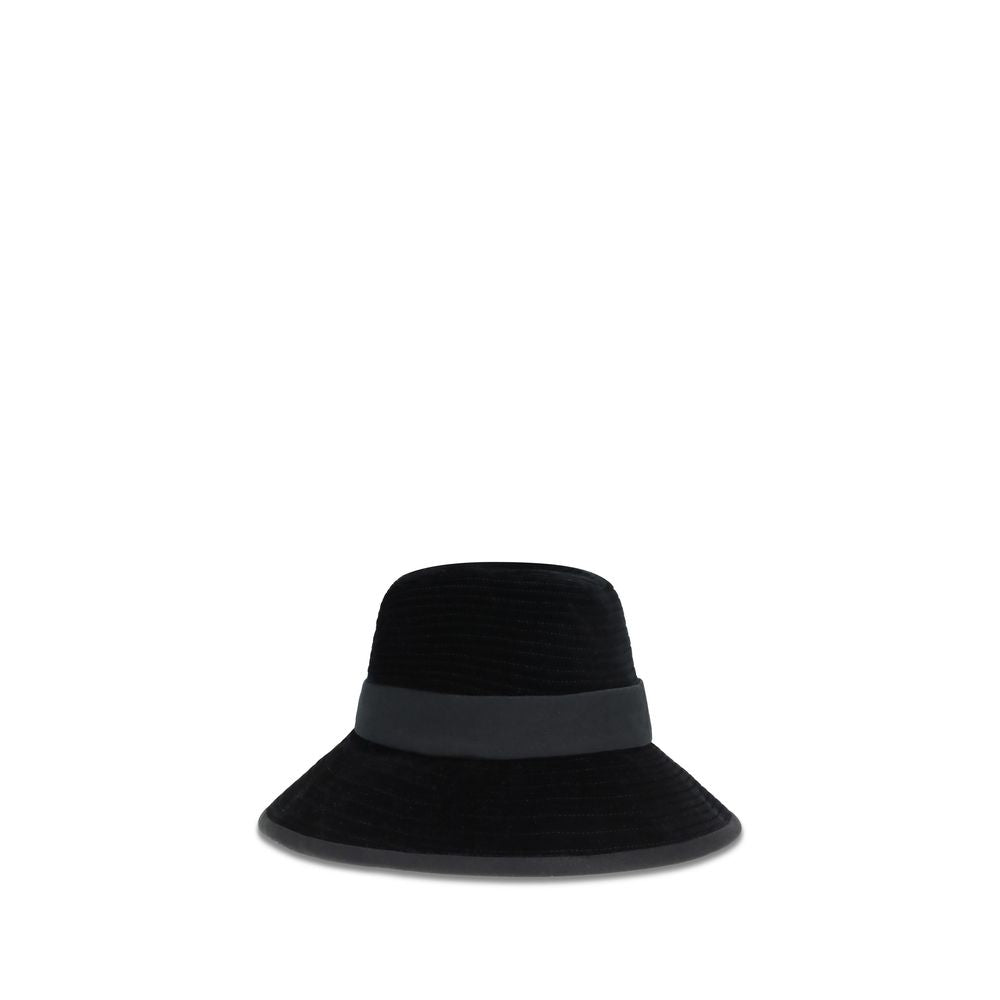Valentino Garavani Black Cotton Fedora
