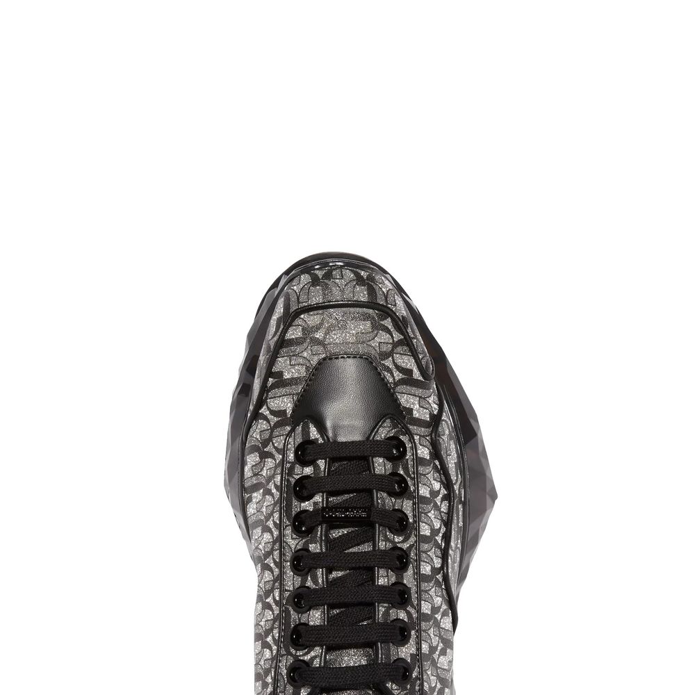 Jimmy Choo Black Calfskin Chunky Sneakers