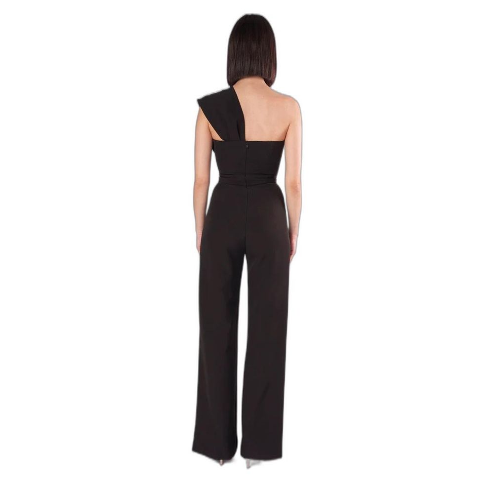 Silence Black Polyester Jumpsuit