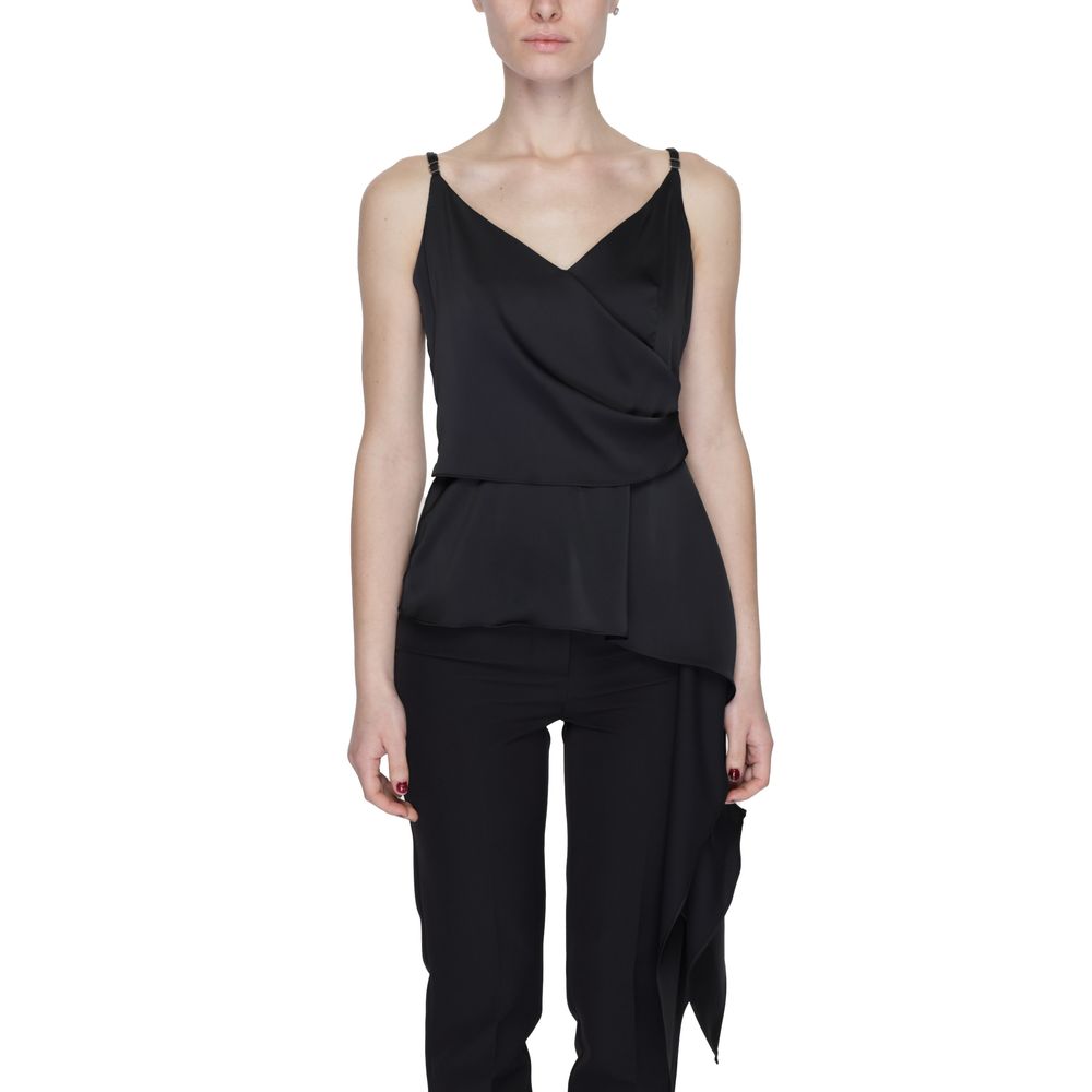 Silence Black Polyester Top