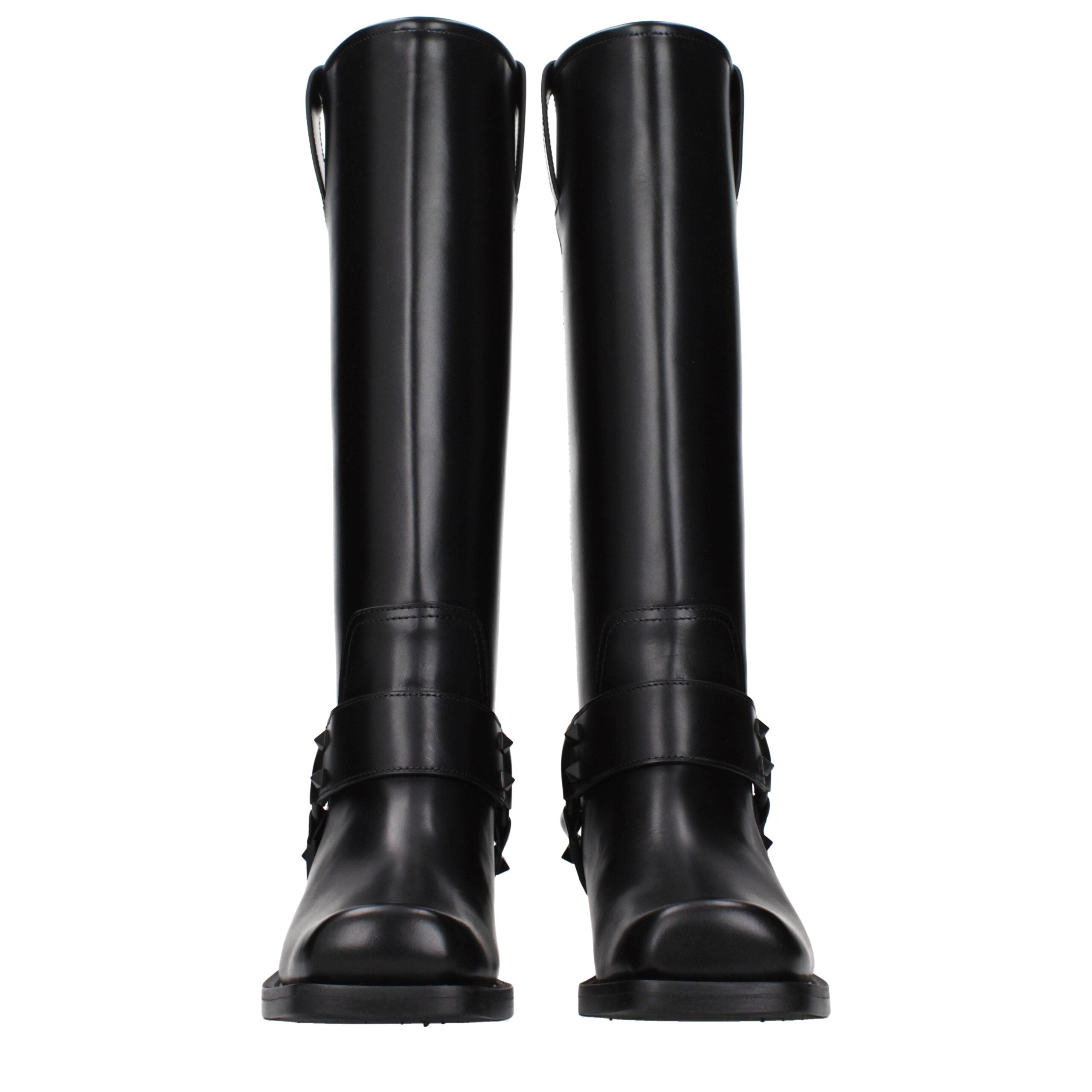 Valentino Garavani Black Leather Boots